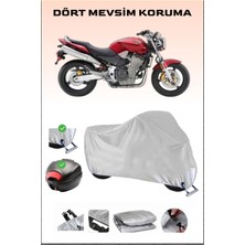 Honda Cb 900 Hornet Için Arka Çanta Ve Kilit Uyumlu Gri Motosiklet Branda, Güvenli
