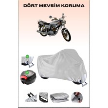 Kuba Çita 150R Gold Için Arka Çanta Ve Kilit Uyumlu Gri Motosiklet Branda, Güvenli