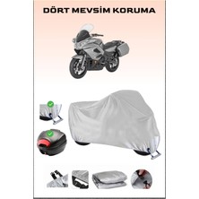 Cfmoto 650Tk Için Arka Çanta Ve Kilit Uyumlu Gri Motosiklet Branda, Güvenli