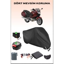 Honda Nt 700 V Deauville Abs Için Arka Çanta Ve Kilit Uyumlu Siyah Motosiklet Branda, Güvenli