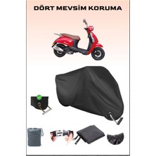 Breen Kanuni Tigrina 50 Için Kilit Uyumlu Siyah Motosiklet Branda, Güvenli, Su Geçirmez