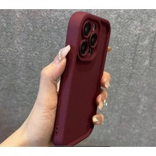 The Margi Iphone Bordo Yumuşak Silikon Darbeye Dayanıklı Telefon  Kılıfı