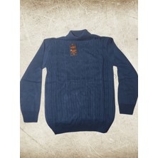 Inci Butik Boxer - Büyük Yarım Balıkçı Yaka Beden Erkek Triko Kışlık Kazak Renkli Çizgili Düz Çeşitler