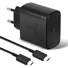 Samsung Galaxy S23 Ultra Uyumlu 45 Watt Hızlı Şarj Aleti - Usb-C Adaptör ve Kablo - Siyah