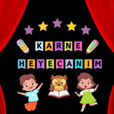 Ti Play Karne Günü Okul Pano Süsü ( Karne Heyecanım Yazılı Renkli)