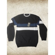 Inci Butik Boxer - Büyük Bisiklet Yaka Beden Erkek Triko Kışlık Kazak Renkli Çizgili Düz Çeşitler