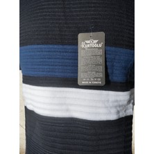 Inci Butik Boxer - Büyük Bisiklet Yaka Beden Erkek Triko Kışlık Kazak Renkli Çizgili Düz Çeşitler