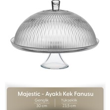 Majestic - Ayaklı Kek Fanusu Cam 30 cm