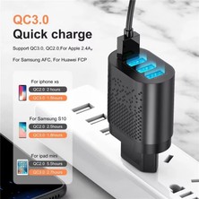 Zuidid Hızlı Şarj Qc 3.0 4 USB Portlu 3.1A - 48W Çoklu Şarj Cihazı Beyaz