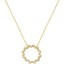 Bilezikci Chakra Halkalı Tektaşlar Altın Kolye