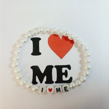 Crystal Atelier I Love Me Yazılı Harf Bileklik İnci Tasarım