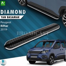 Broadcast Peugeot Rifter Dıamond Krom Yan Basamak 2019-SONRASI Uyumlu