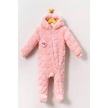 Kız Bebek Kışlık Peluş Fermuarlı Figürlü Bebek Tulumu (9-12 Ay)