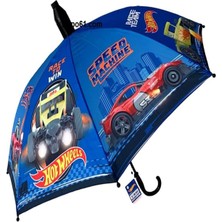 Hot Wheels Bardaklı Şemsiye Lisanslı Erkek Çocuk Şemsiyesi