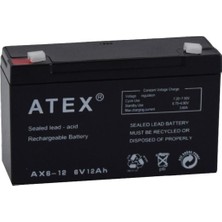 Atex 6V 12AH Akü Ax6-12