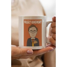 South Steel Vassily Kandinsky Portresi Baskılı Premium Yılbaşı Hediyesi Kupa Bardak