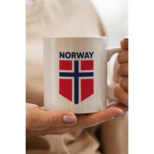 South Steel Norveç Bayrağı Baskılı Premium Yılbaşı Hediyesi Kupa Bardak