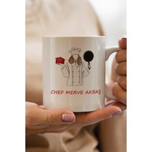 Chef Kişiye Özel Baskılı Yılbaşı Hediyesi Kupa Bardak