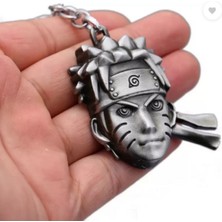 Toyfest Naruto 3D Büst Figür Metal Anahtarlık - Gümüş Renk - 2 Adet