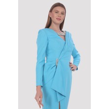 Suseb Büyük Beden ve Küçük Beden Aller ve Pile Detaylı Elbise