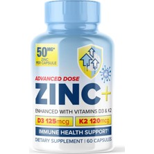 Maxlife Naturals Zınc  Picolinate + Immune Health Support - Enhanced With Vitamin D3 And K2 60 Capsul.made In Usa