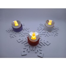 Neva 3D Baskı Kar Tanesi LED Mumluk Takım