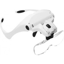 Çerçici 5 Lens 1.0x3.5x, 2led Işıklı  ile Ayarlanabilir Gözlük BÜYÜTEÇ9892B2