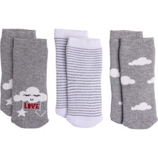 HelloBaby Hello Baby  Kız 3lü Havlu Çorap Kız Bebek