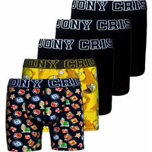 Jony Cris Pamuklu Erkek Boxer 5’li Set Erkek Baksır Kilot Don