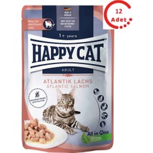 Happy Cat Somonlu Tahılsız Yetişkin Kedi Konservesi 85 gr 12 Adet