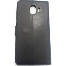 İksir Samsung J4 Kartlıklı Para Bölmeli Stand Olabilen Silikon Kasalı Lüx Cüzdan Kılıf