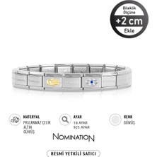 Nomination Italy Composable 18K Altın Fatımanın Eli & 925K Gümüş Taşlı Göz Paslanmaz Çelik Silver Sılver