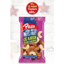 Paşa Kuruyemiş Çiğ Karışık Naturel Kuruyemiş 40 gr x 12 Adet