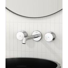 Teska Grande Shine Lavabo Bataryası-Beyaz Camlı