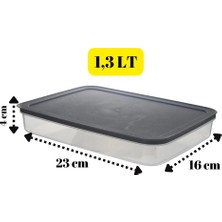 ALMITAL 3 Adet Buzdolabı & Dondurucu Saklama Kabı 1,3 Lt