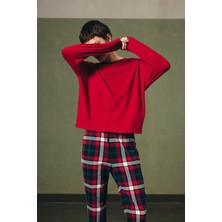 Kadın Pamuklu Uzun Kollu Pijama Üstü