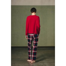Kadın Pamuklu Uzun Kollu Pijama Üstü
