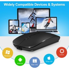 Ata Elektronik Slim PARLAK siyah WIRELESS KABLOSUZ MOUSE FARE MAUS Kablosuz optik fare 2,4Ghz