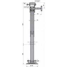 Suga 45° Dönen Karavan Pivot Destek Ayağı 500 kg 510MM-740MM