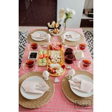 Rope Decor 6 Kişilik Amerikan Servis  Hasır Supla 30 cm