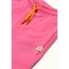 BEETLEBEEZ Kız Çocuk Pembe Eşofman Altı - Jogger (Turuncu Kordonlu)