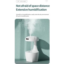 CoverZone Dijital Ekranlı Humidifier Buhar Makinesi Nemlendirici Aroma Terapi Difüzörü 800 ml Kapasiteli 24X13 cm Ev Ofis Spa Oda Nemlendirici Uyku Kalitesini Artırır K41 Beyaz