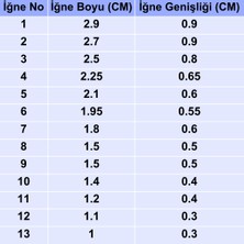 Iğnesan Çapari Iğnesi, Siyah 0307 Çapraz (1000 Adet)