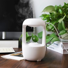 CoverZone Humidifier Buhar Makinesi Nemlendirici Aroma Terapi Difüzörü 500 ml Kapasiteli 22X13 cm Ev Ofis Spa Oda Nemlendirici Uyku Kalitesini Artırır K43 Beyaz