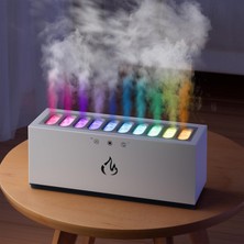 CoverZone Hava Nemlendirici Difüzör Humidifier Buhar Makinesi Nemlendirici Aroma Terapi Difüzörü 900 ml Kapasiteli 10X25 cm Ev Ofis Spa Oda Nemlendirici K15 Beyaz