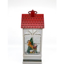 Bıyıklı Tobacco Işıklı ve Müzikli Kar Küresi - Noel Baba ve Geyikleri