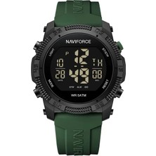 Naviforce Dijital Yeşil Silikon Kordon Unisex Kol Saati NF7104