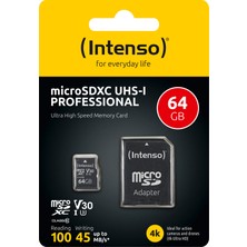 Intenso Uhs-I 64GB Sdxc Profesyonel Mikro Sd Kart