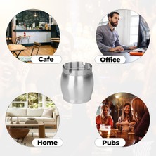 Dimensions Paslanmaz Çelik Kokusuz Küllük - Kapaklı, Şık ve Çok Amaçlı Tasarım (Oto, Ev, Ofis, Bahçe Kullanımı)