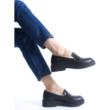 Modabuymus Huap Siyah Tokalı Günlük Rahat Oxford Ayakkabı